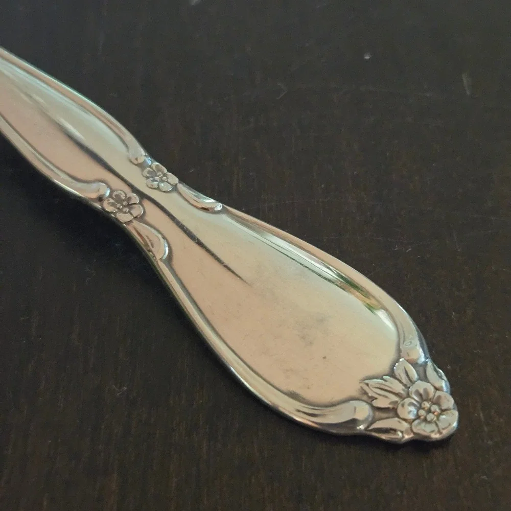 Oneida Community Chatelaine Large Round Casserole Spoons 8.25